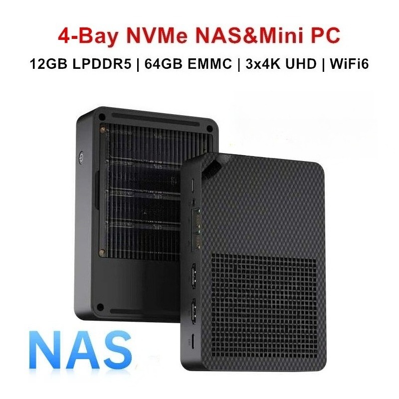 N150 4-Bay NAS Mini PC 4*M.2 N - Ddr5 64Gb review and price